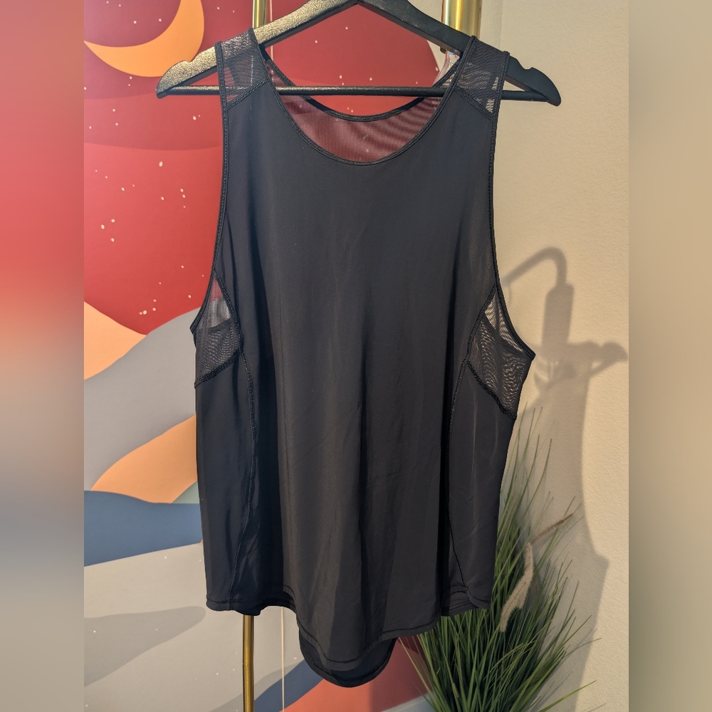 lululemon athletica Black Mesh-Trim Athletic Tank